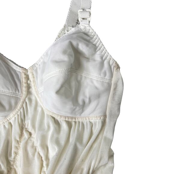 Vintage Bodysuit Shapewear‎ Milady Size 36C Ivory White Lightly Padded - Picture 6 of 14